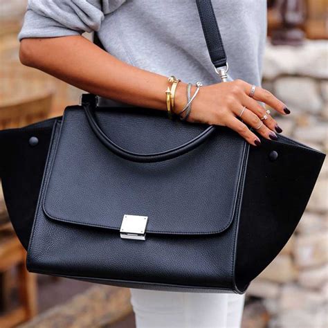 celine black trapeze bag|Celine underarm bag.